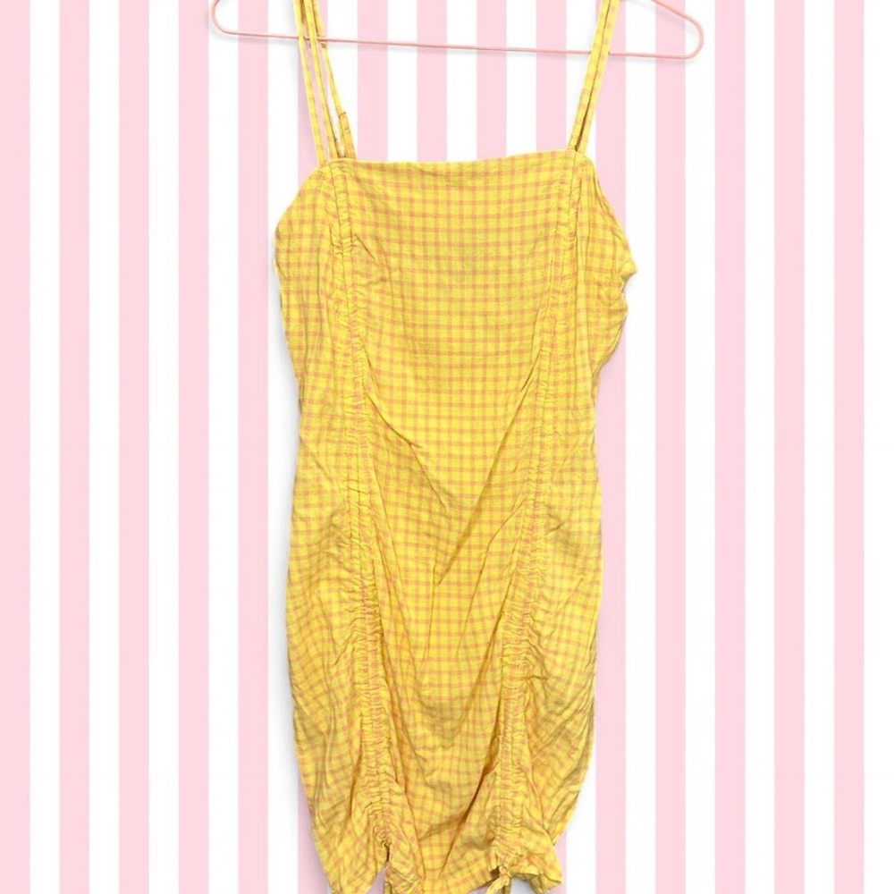 wild fable Yellow Gingham Mini Dress